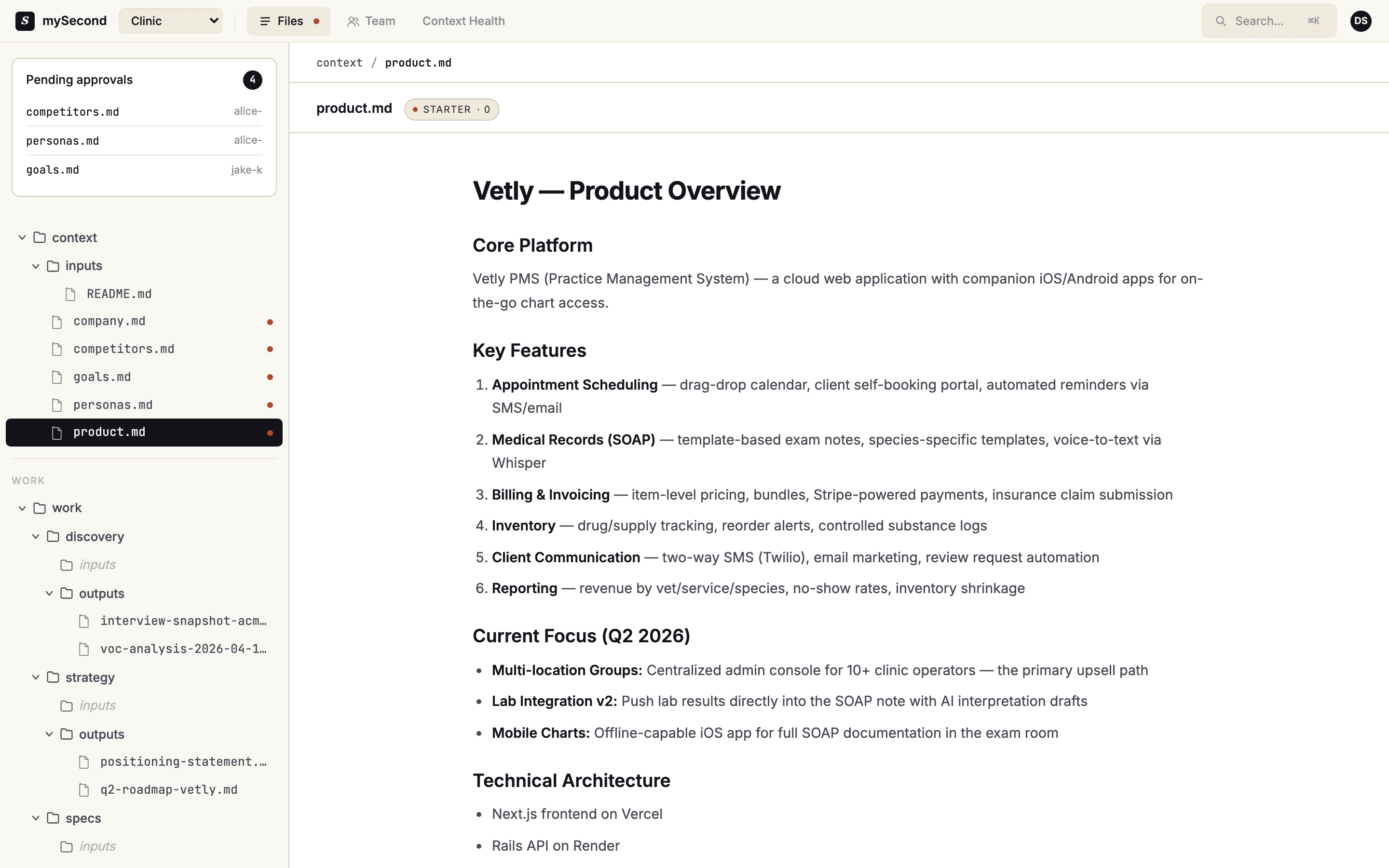 Vetly product.md in mySecond